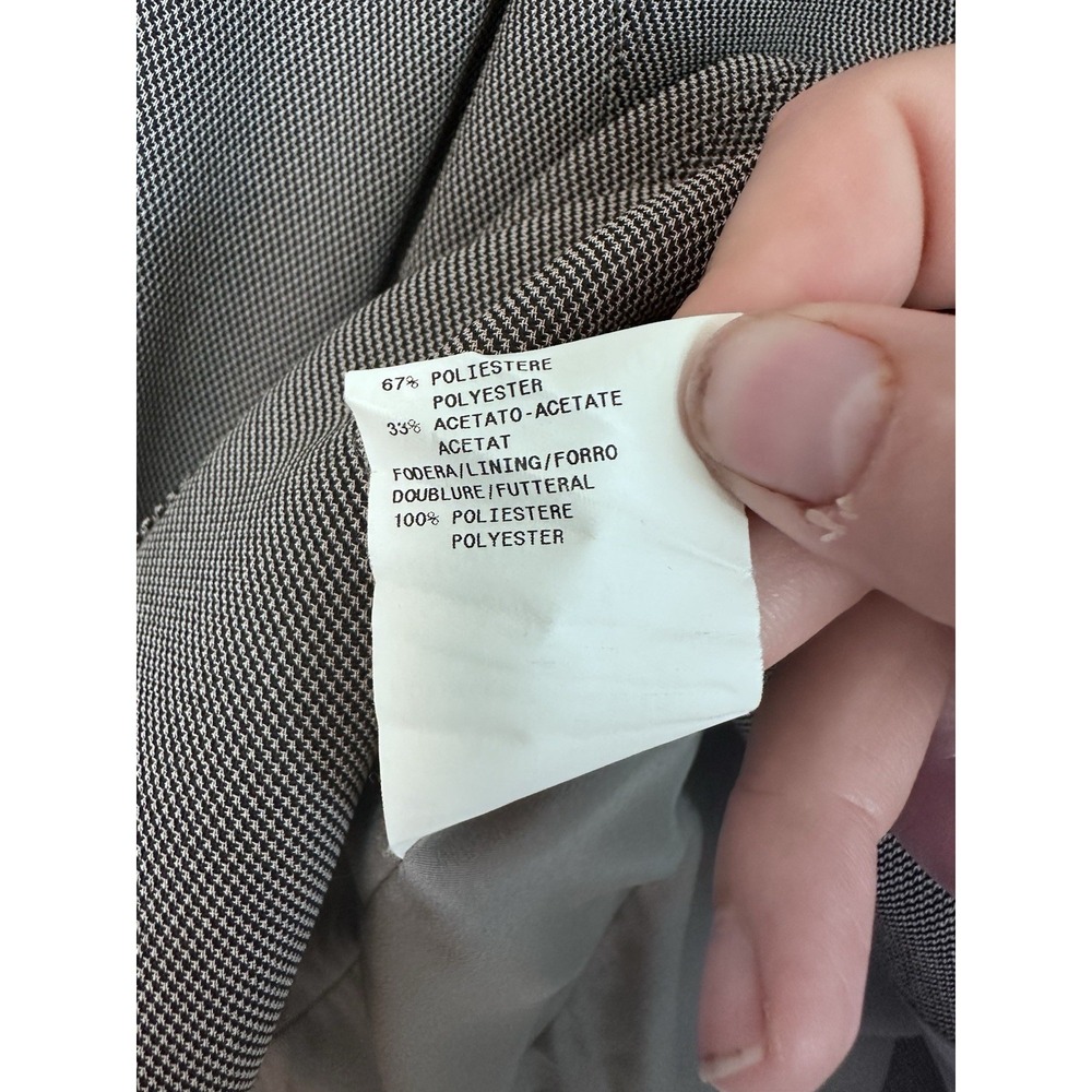 [FLAW] Armani Collezioni Womens Grey Blazer Size 44 / MEDIUM Structured Jacket - Picture 9 of 16